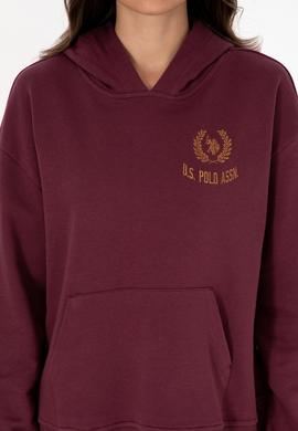 Kadın Bordo Kapüşonlu Sweatshirt - 50307796004