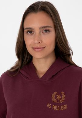 Kadın Bordo Kapüşonlu Sweatshirt - 50307796004