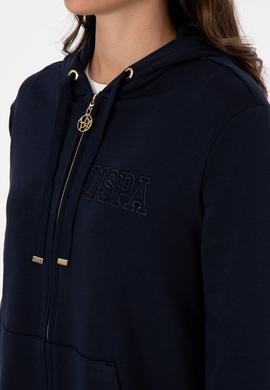 Kadın Lacivert Fermuarlı Kapüşonlu Sweatshırt - 50307714005