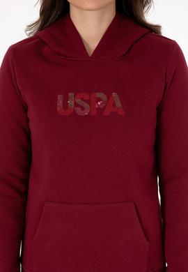 Kadın Bordo Kapüşonlu Basic Sweatshirt - 50307711012