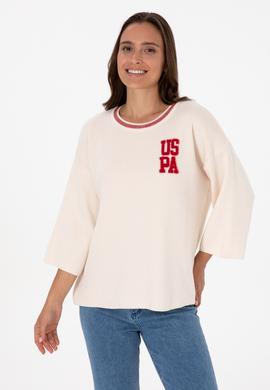 Kadın Krem Melanj Bisiklet Yaka Kazak - 50310214003