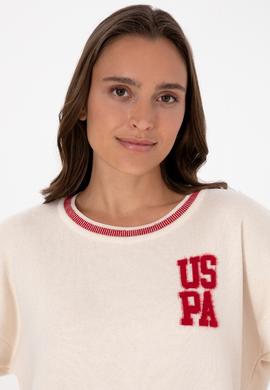 Kadın Krem Melanj Bisiklet Yaka Kazak - 50310214003