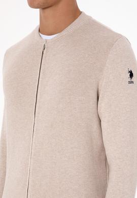 Erkek Taş Melanj Basic Triko Hırka - 50313721062