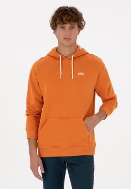 Erkek Oversize Fit Kapüşonlu Şardonlu Bakır Basic Sweatshirt - 50313782061