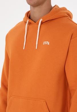 Erkek Oversize Fit Kapüşonlu Şardonlu Bakır Basic Sweatshirt - 50313782061