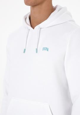 Erkek Regular Fit Kapüşonlu Şardonlu Beyaz Basic Sweatshirt - 50315582226