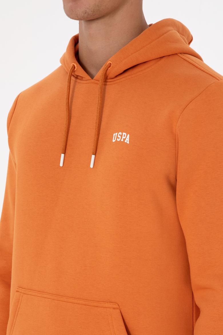 Erkek Regular Fit Kapüşonlu Şardonlu Bakır Basic Sweatshirt - 50315582211