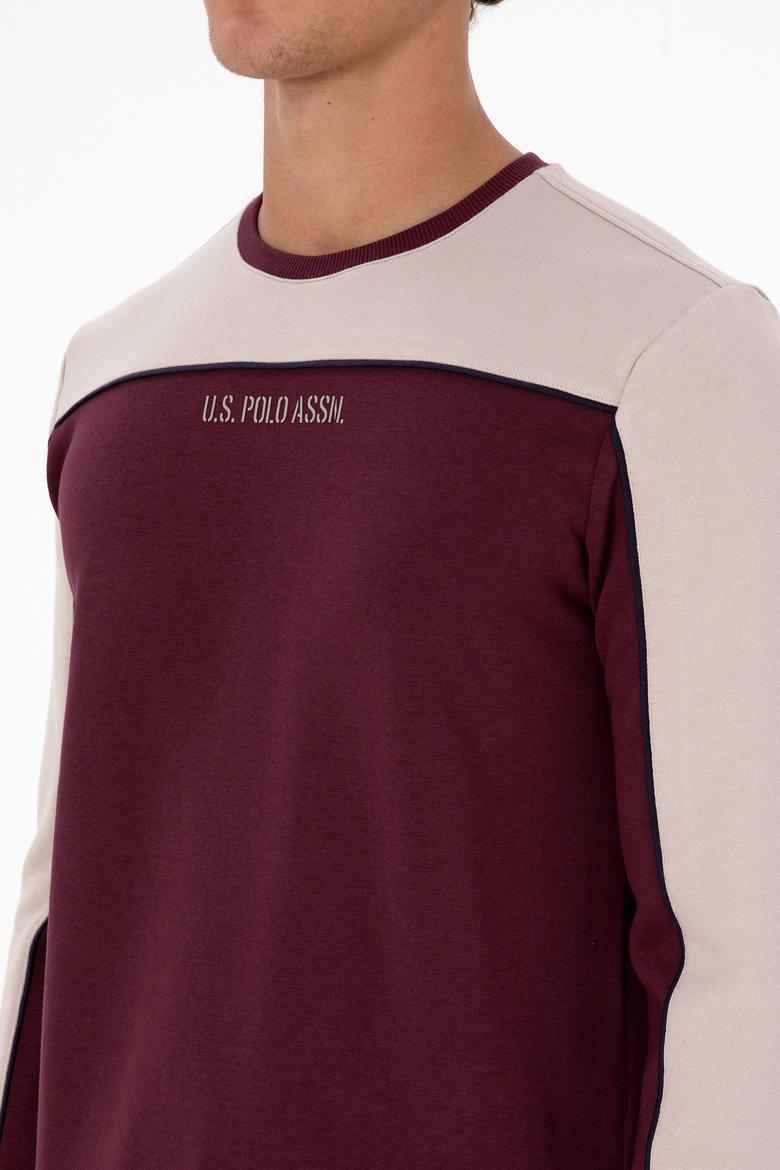 Erkek Regular Fit Bisiklet Yaka Bordo Sweatshirt - 50315507007