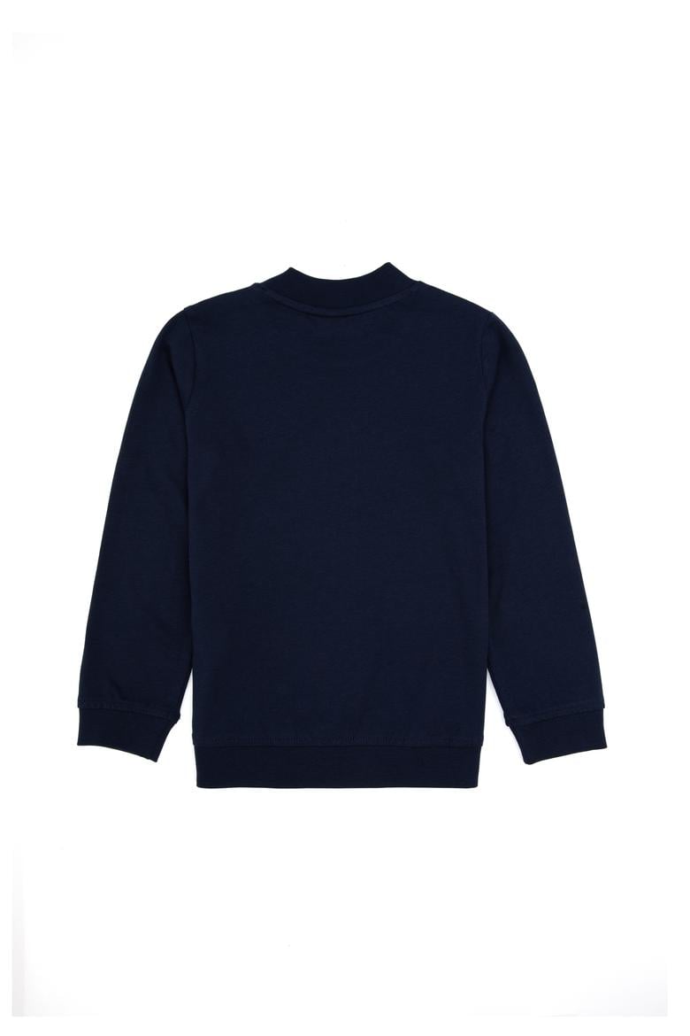 Erkek Çocuk Lacivert Basic Bisiklet Yaka Sweatshirt - 50314971009
