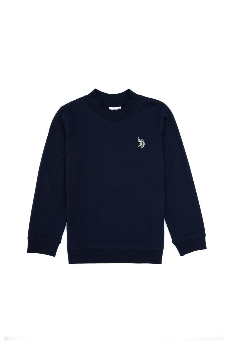 Erkek Çocuk Lacivert Basic Bisiklet Yaka Sweatshirt