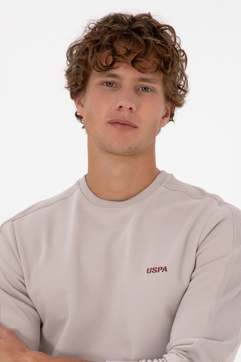 Erkek Regular Fit Bisiklet Yaka Taş Sweatshirt - 50315598019