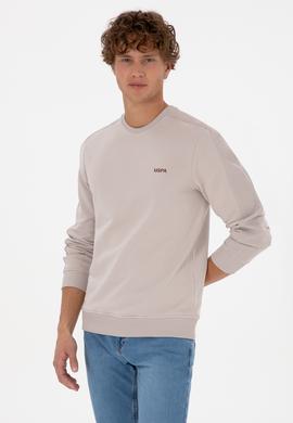 Erkek Regular Fit Bisiklet Yaka Taş Sweatshirt - 50315598019