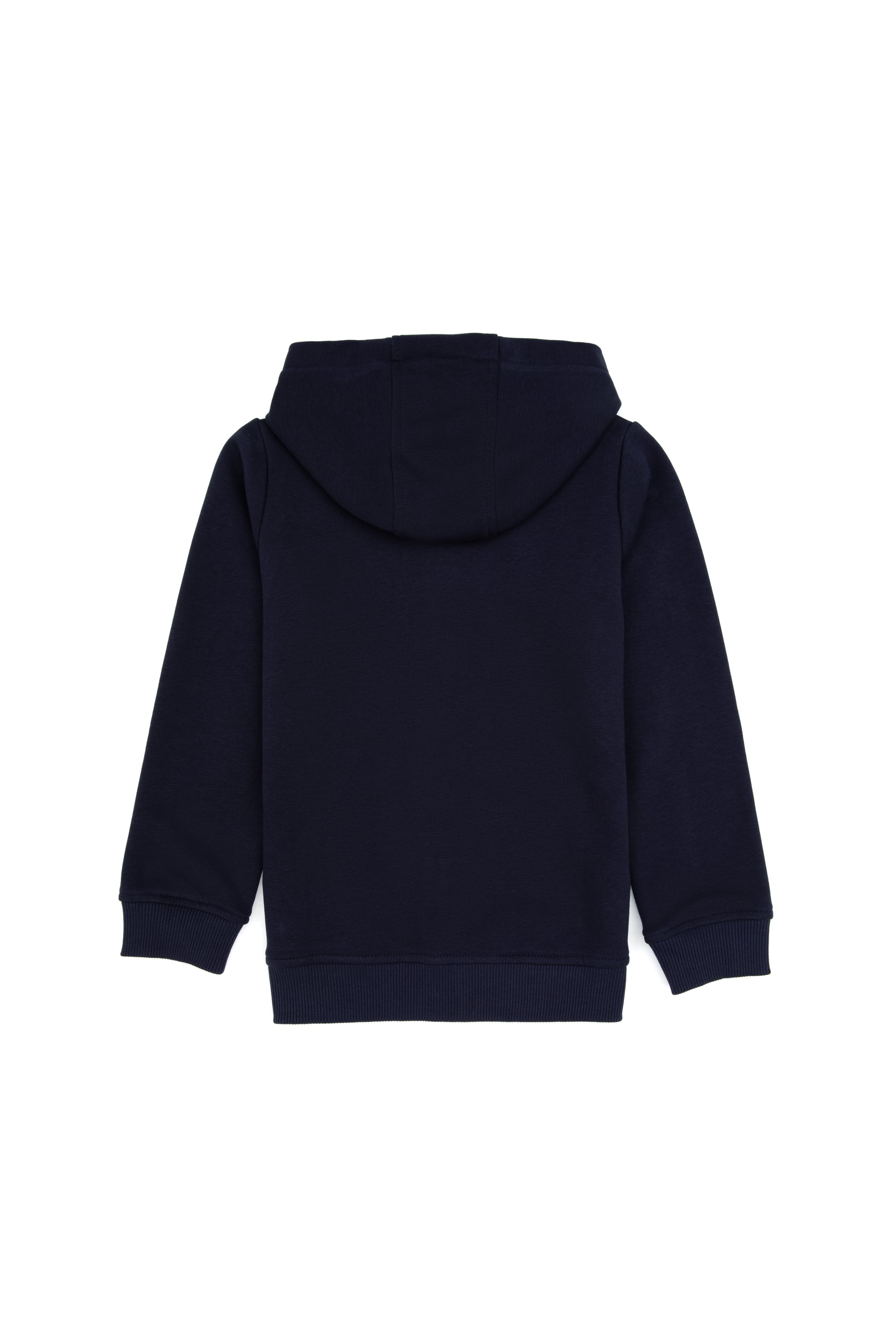 Erkek Çocuk Açık Lacivert Fermuarlı Kapüşonlu Sweatshirt