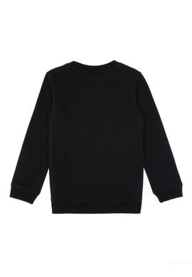 Erkek Çocuk Siyah Basic Bsiklet Yaka Sweatshirt - 50313994050