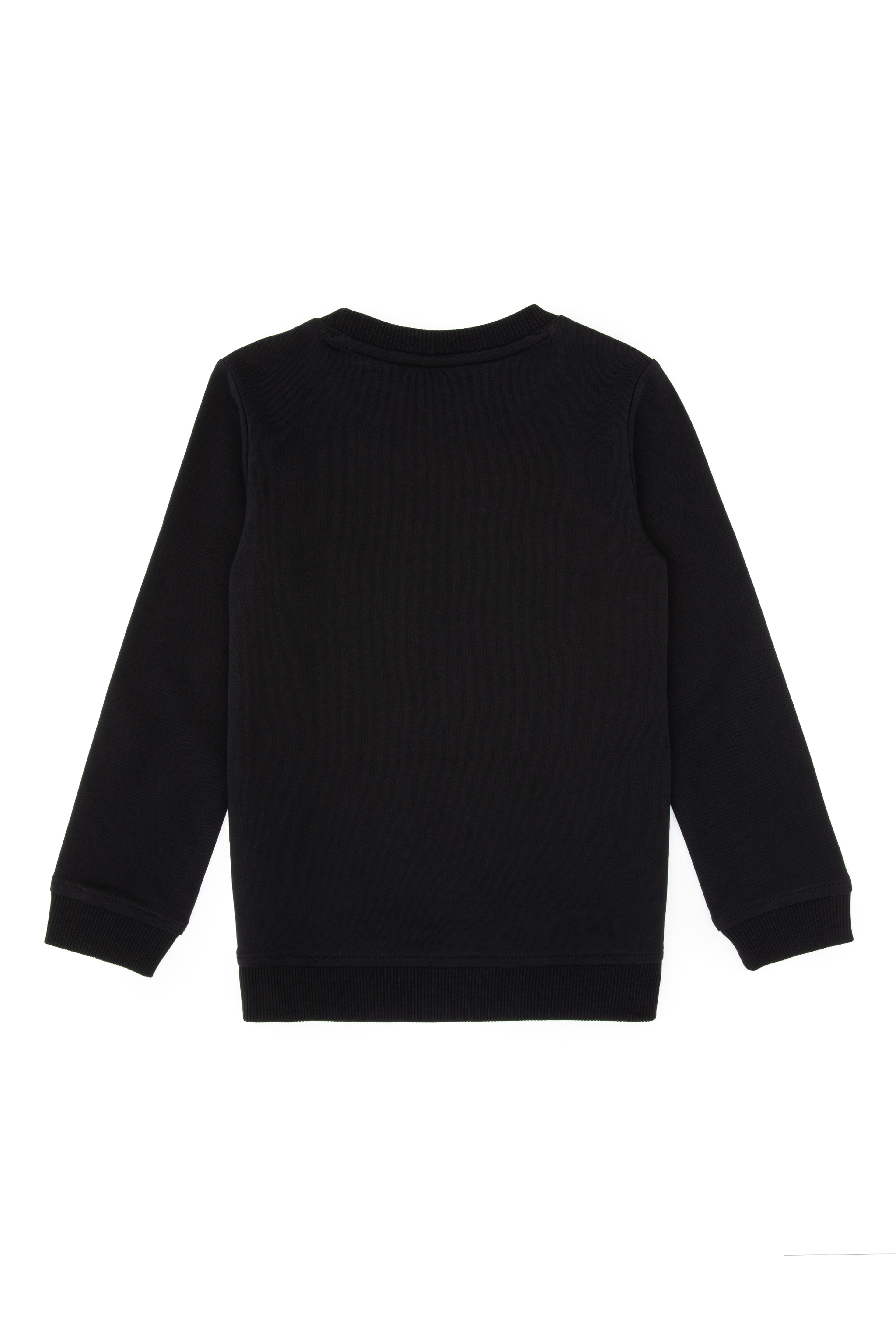 Erkek Çocuk Siyah Basic Bsiklet Yaka Sweatshirt - Image 4