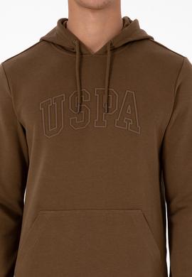 Erkek Regular Fit Kapüşonlu Haki Basic Sweatshirt - 50315663006