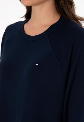 Kadın Lacivert Modal Karışımlı Mini Boy Bisiklet Yaka Örme Elbise - 50313438006