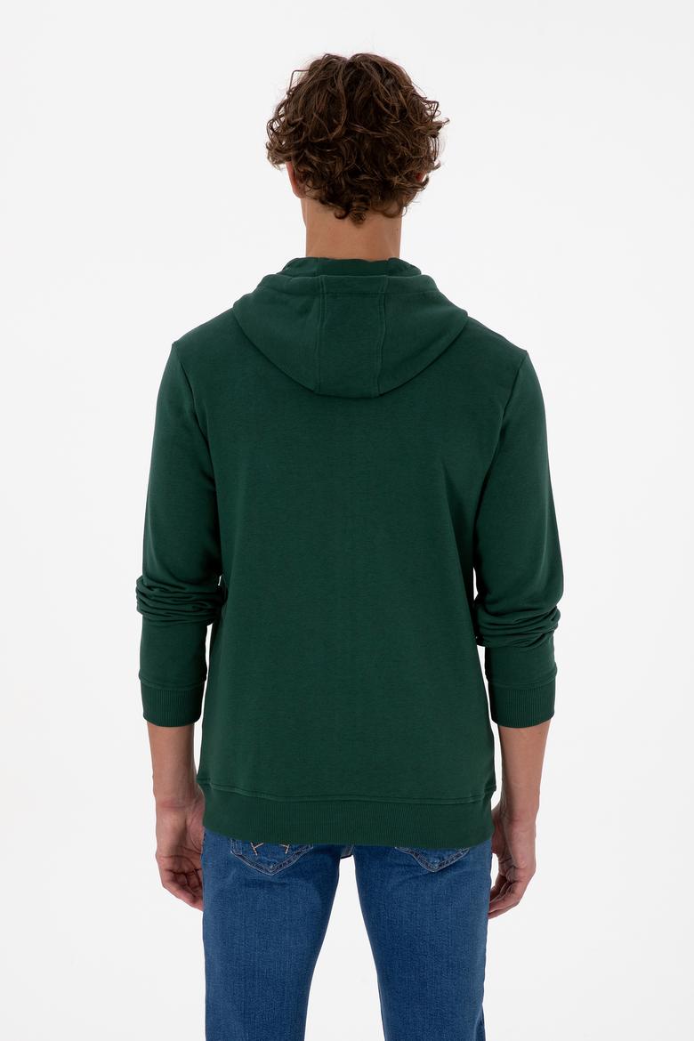 Erkek Koyu Yeşil Örme Hırka - 50313719066