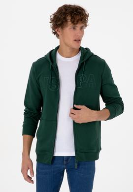 Erkek Koyu Yeşil Örme Hırka - 50313719066