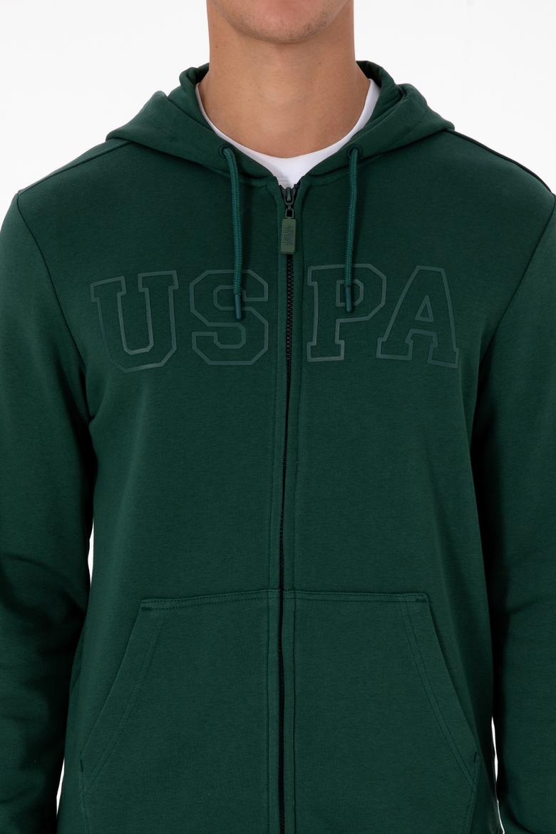 Erkek Koyu Yeşil Örme Hırka - 50313719066