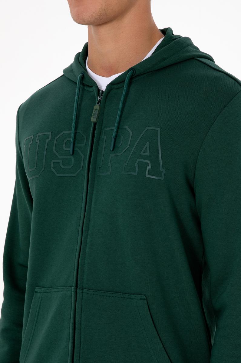 Erkek Koyu Yeşil Örme Hırka