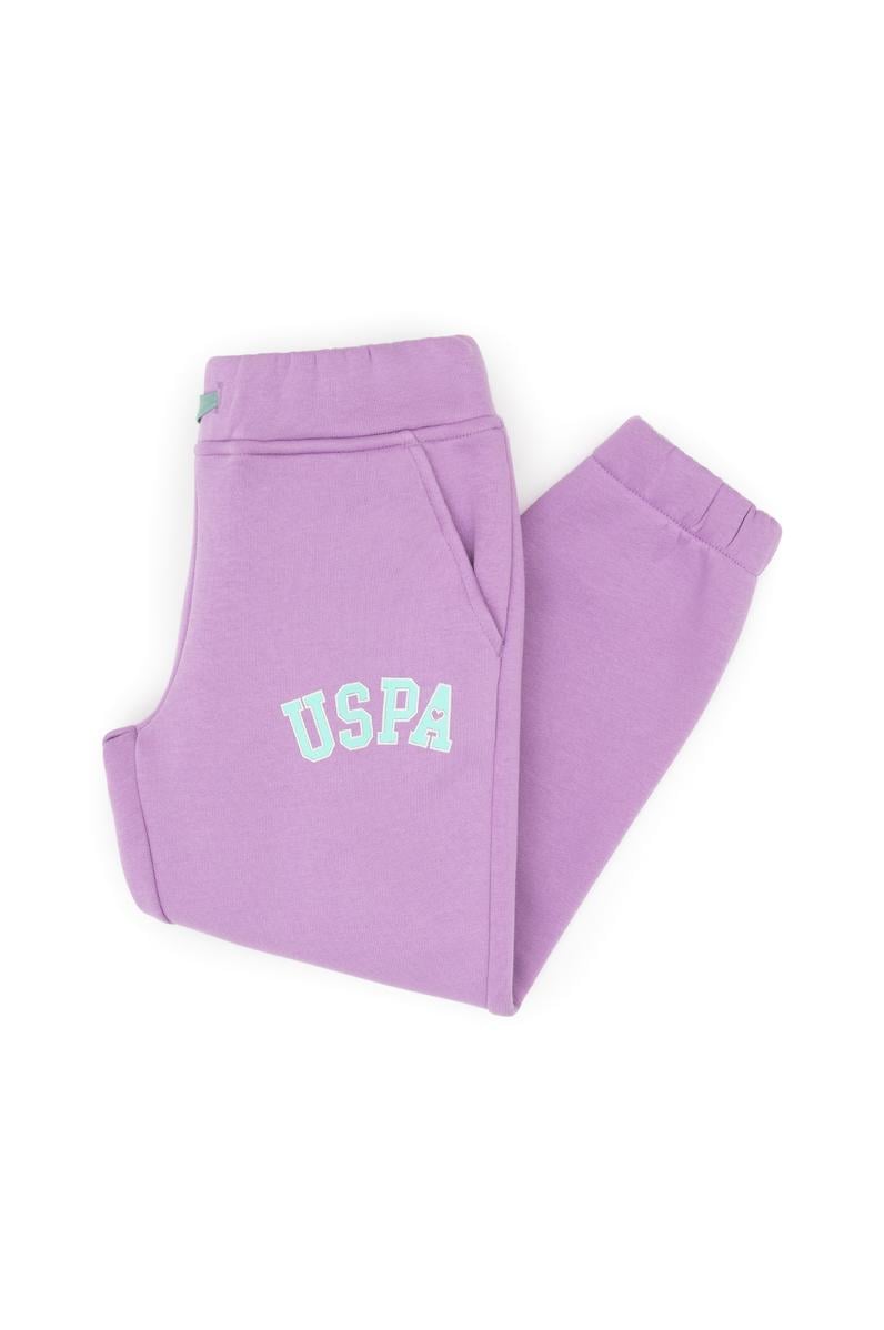 Kız Çocuk Lila Şardonlu Jogger Eşofman Altı