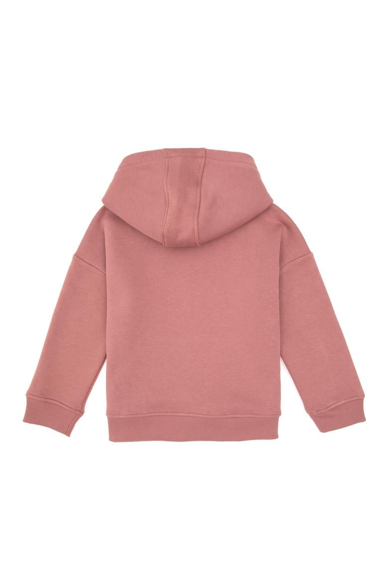 Kız Çocuk Orkide Kapüşonlu Şardonlu Basic Sweatshirt - 50314304022