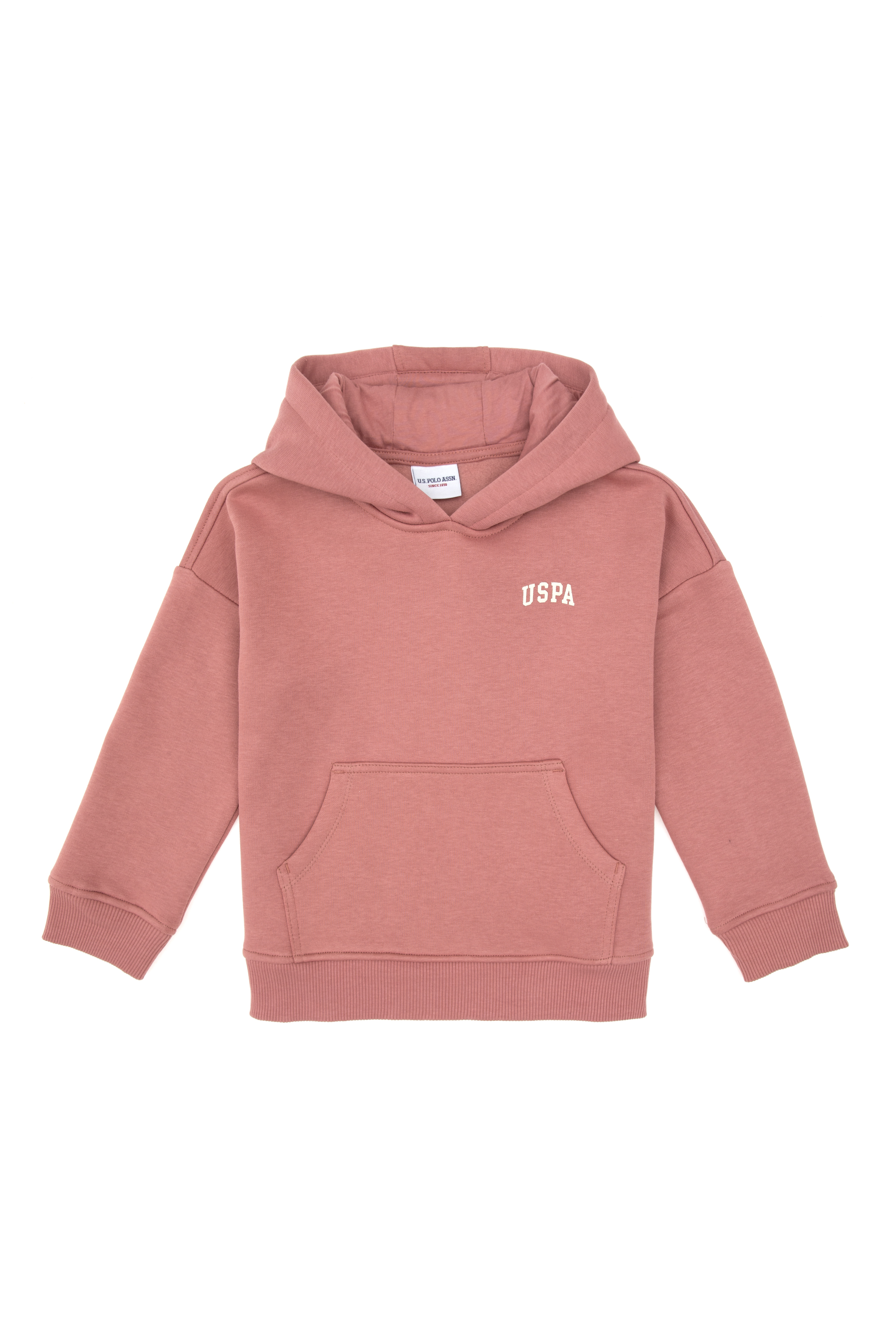 سویشرتکلاه دار ارکیده ساده برس خورده رگولار دخترانه یو اس پولو | U.S. Polo Assn. - تصویر 5