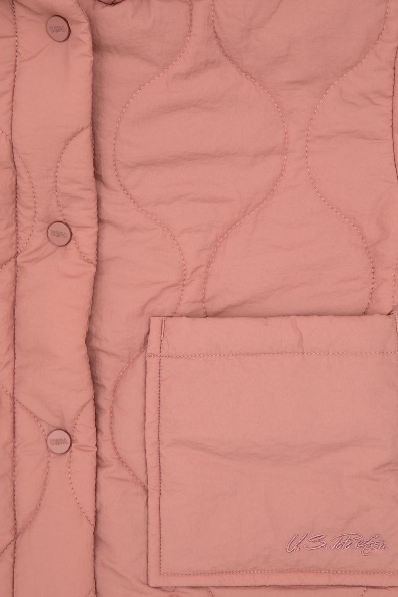 Kız Çocuk Orkide Kapitone İçi Polar Kapüşonlu Mont - 50313055002