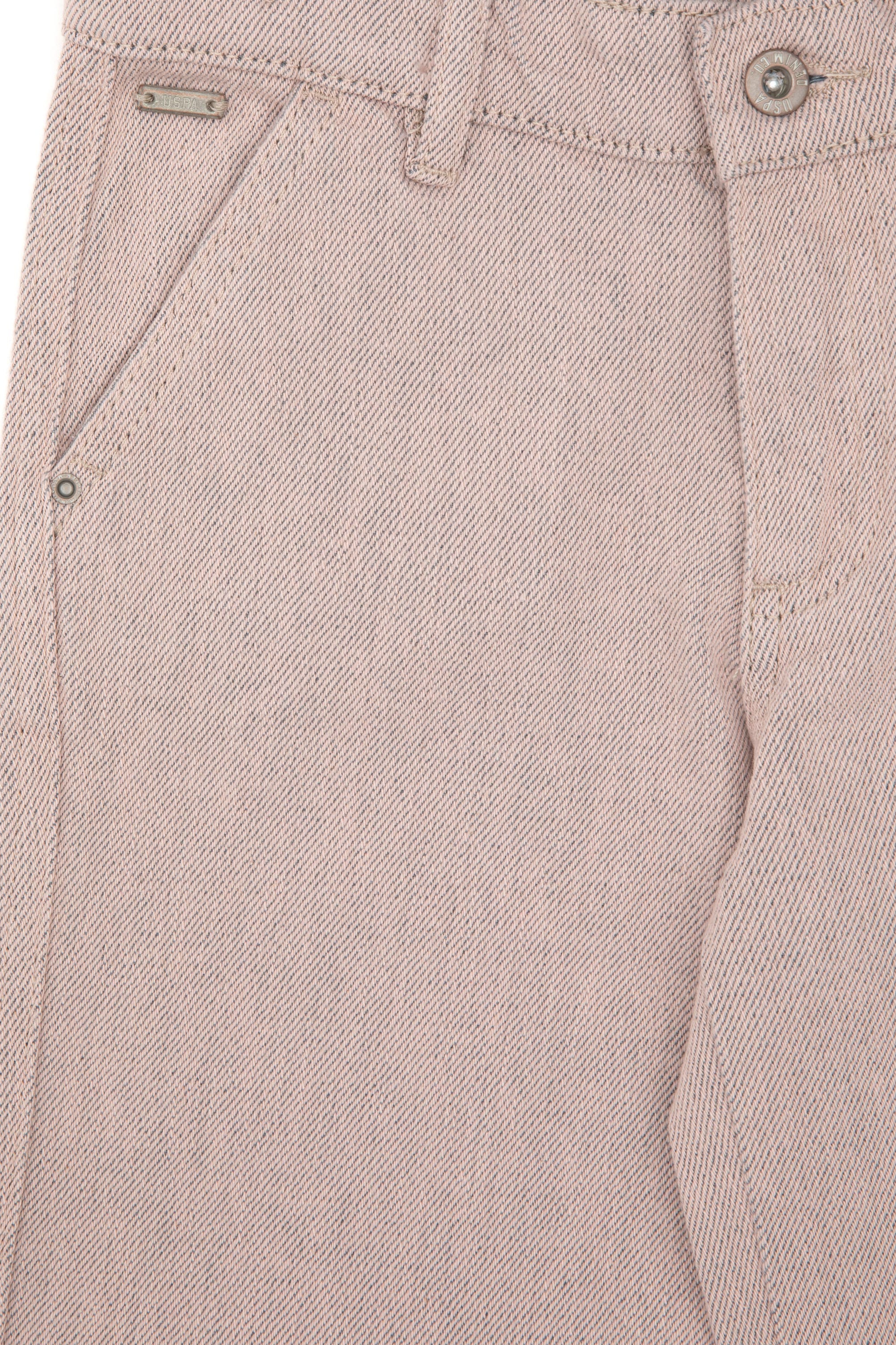 Kız Çocuk Pudra Loose Fit Jean Pantolon