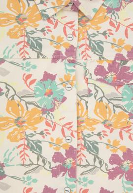 Kız Çocuk İnci Çiçek Desenli Uzun Kollu Dokuma Ceket Gömlek - 50314309014