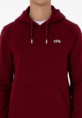 Erkek Regular Fit Kapüşonlu Şardonlu Bordo Basic Sweatshirt - 50315582111