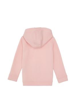Kız Çocuk Toz Pembe Fermuarlı Kapüşonlu Şardonlu Basic Sweatshirt - 50314284027
