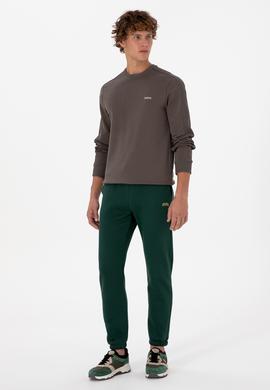 Erkek Regular Fit Bisiklet Yaka Vizon Sweatshirt - 50315598006