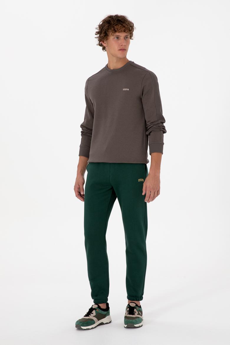 Erkek Regular Fit Bisiklet Yaka Vizon Sweatshirt - 50315598006