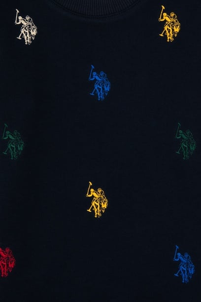Erkek Çocuk Lacivert Bisiklet Yaka Sweatshirt