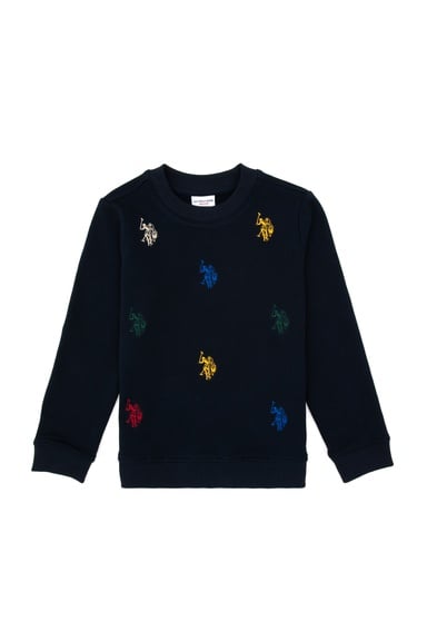 Erkek Çocuk Lacivert Bisiklet Yaka Sweatshirt