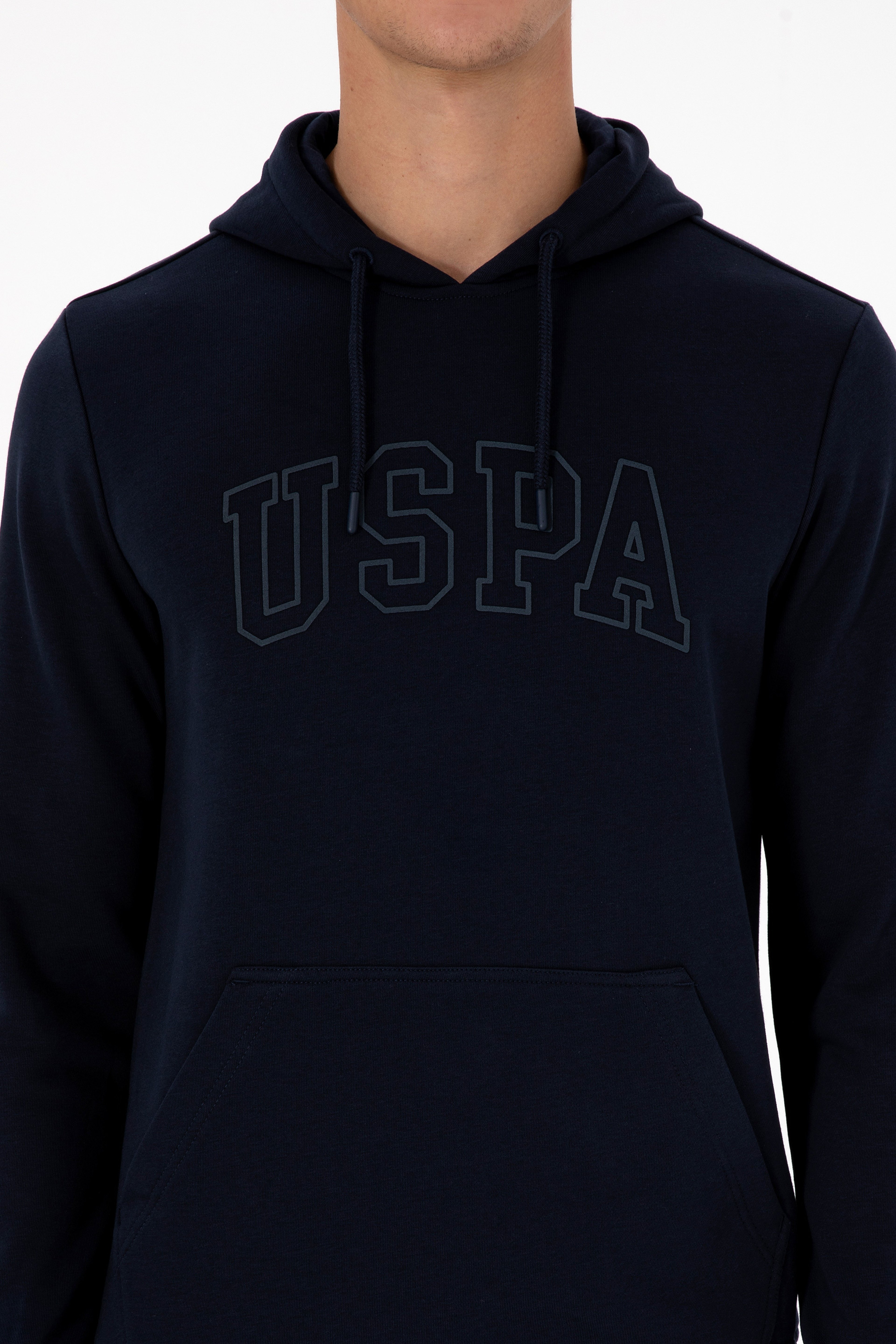 Erkek Regular Fit Kapüşonlu Lacivert Basic Sweatshirt - Image 6