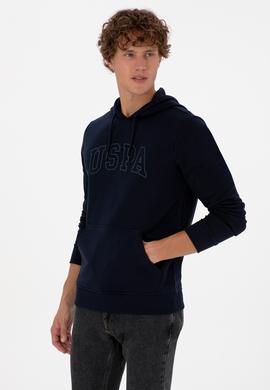 Erkek Regular Fit Kapüşonlu Lacivert Basic Sweatshirt - 50315663011