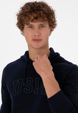 Erkek Regular Fit Kapüşonlu Lacivert Basic Sweatshirt - 50315663011