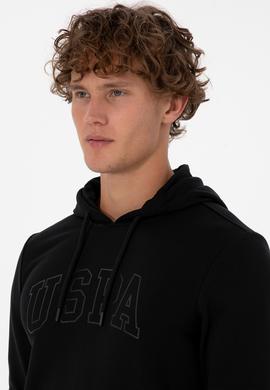 Erkek Regular Fit Kapüşonlu Siyah Basic Sweatshirt - 50315663027