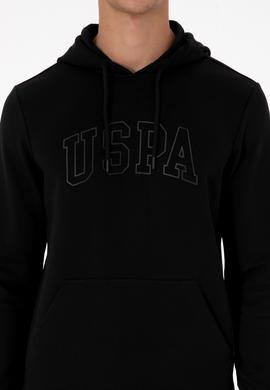 Erkek Regular Fit Kapüşonlu Siyah Basic Sweatshirt - 50315663027