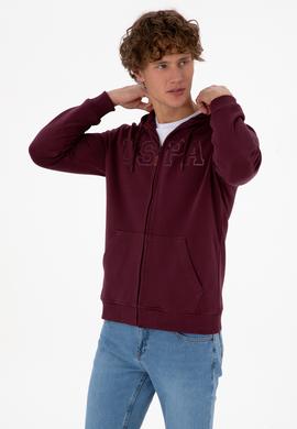 Erkek Bordo Örme Hırka - 50313719101