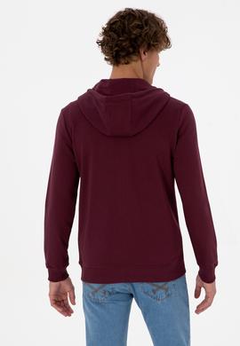 Erkek Bordo Örme Hırka - 50313719101