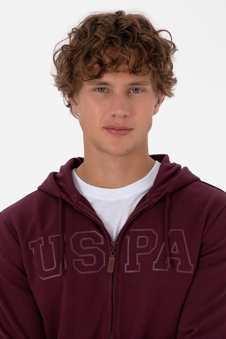 Erkek Bordo Örme Hırka - 50313719101