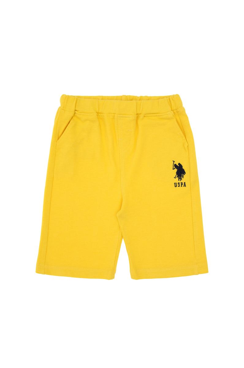 Erkek Bebek Sarı Örme Şort