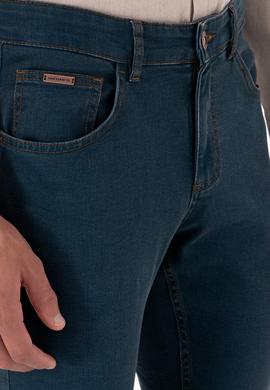 Erkek Koyu Mavi Slim Fit Petrol Jean Pantolon - 50317446016