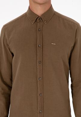 Erkek Haki Uzun Kollu Gömlek - 50308390005