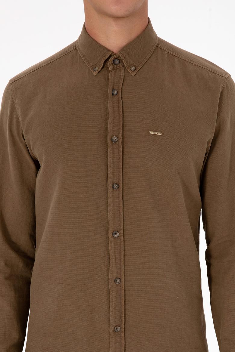 Erkek Haki Uzun Kollu Gömlek - 50308390005