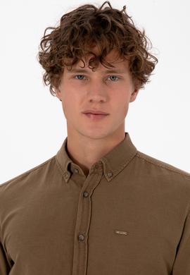 Erkek Haki Uzun Kollu Gömlek - 50308390005